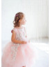 Blush Pink Tulle Flower Girl Dress Photoshoot Dress